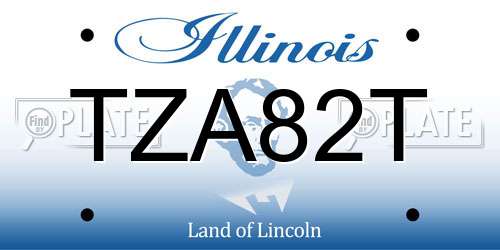 TZA82T Illinois License Plate