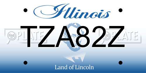 TZA82Z Illinois License Plate
