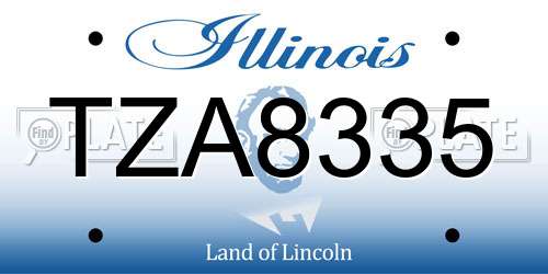 TZA8335 Illinois License Plate