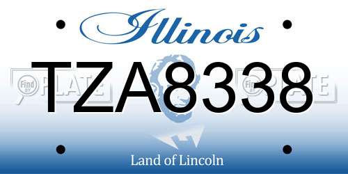 TZA8338 Illinois License Plate