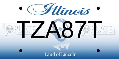 TZA87T Illinois License Plate