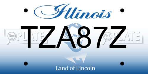 TZA87Z Illinois License Plate
