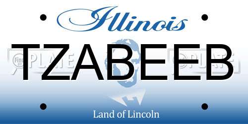 TZABEEB Illinois License Plate