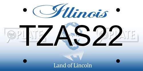 TZAS22 Illinois License Plate