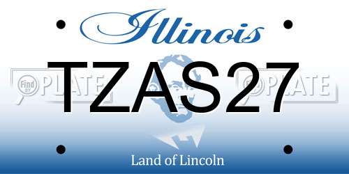 TZAS27 Illinois License Plate