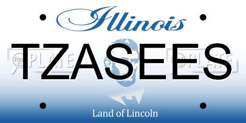 TZASEES Illinois License Plate