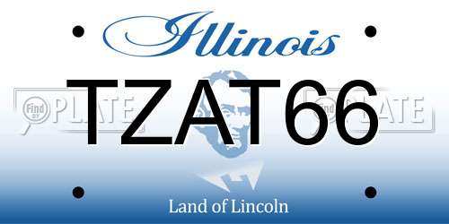 TZAT66 Illinois License Plate
