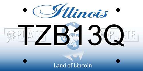 TZB13Q Illinois License Plate