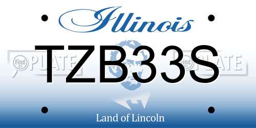 TZB33S Illinois License Plate