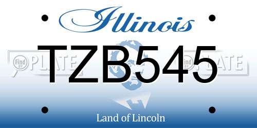 TZB545 Illinois License Plate