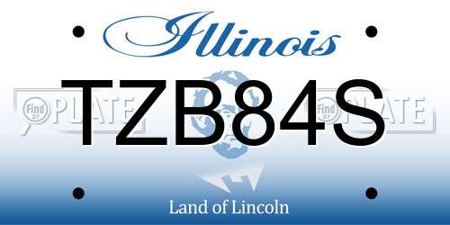 TZB84S Illinois License Plate