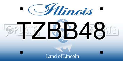 TZBB48 Illinois License Plate