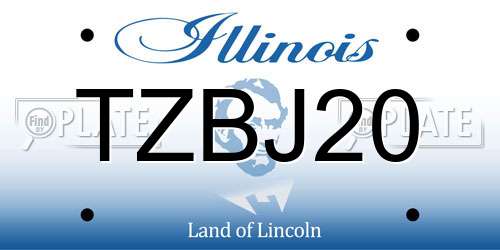 TZBJ20 Illinois License Plate