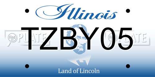 TZBY05 Illinois License Plate