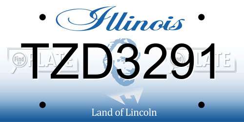 TZD3291 Illinois License Plate