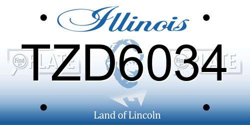 TZD6034 Illinois License Plate