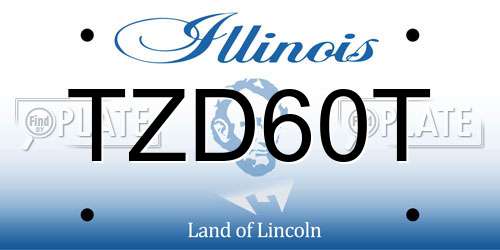 TZD60T Illinois License Plate