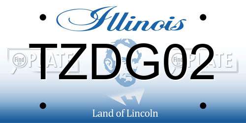 TZDG02 Illinois License Plate