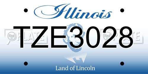 TZE3028 Illinois License Plate