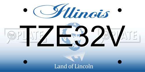 TZE32V Illinois License Plate