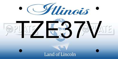 TZE37V Illinois License Plate
