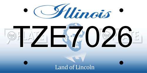 TZE7026 Illinois License Plate