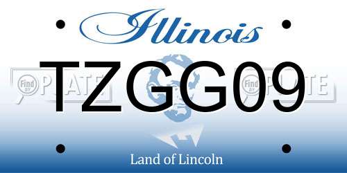 TZGG09 Illinois License Plate