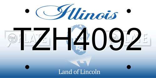 TZH4092 Illinois License Plate