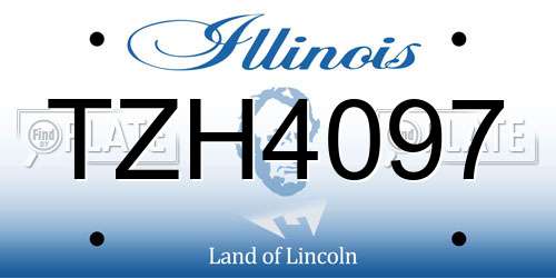 TZH4097 Illinois License Plate