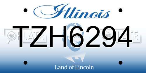 TZH6294 Illinois License Plate