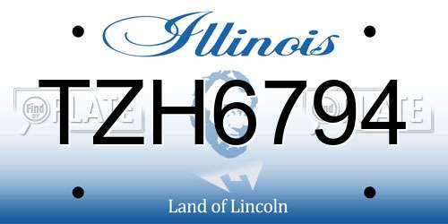 TZH6794 Illinois License Plate