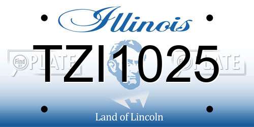 TZI1025 Illinois License Plate