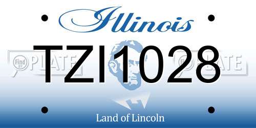 TZI1028 Illinois License Plate