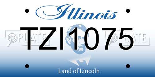 TZI1075 Illinois License Plate