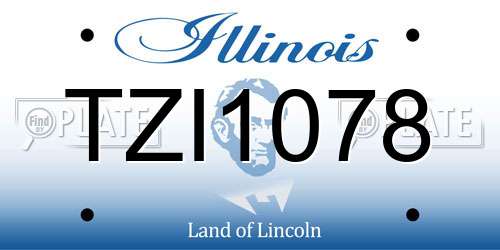 TZI1078 Illinois License Plate