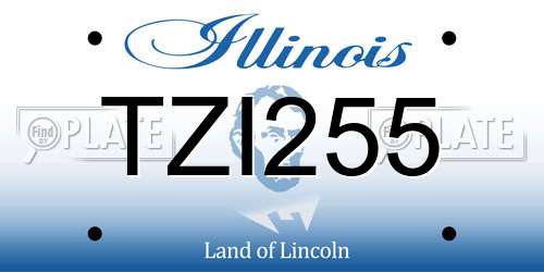 TZI255 Illinois License Plate