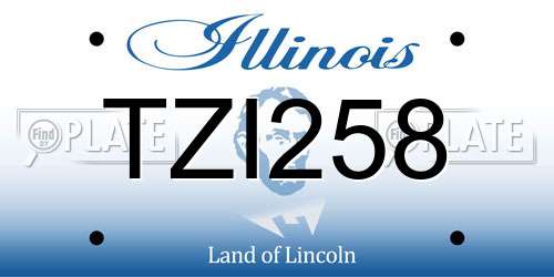 TZI258 Illinois License Plate