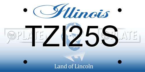 TZI25S Illinois License Plate
