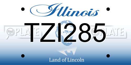 TZI285 Illinois License Plate