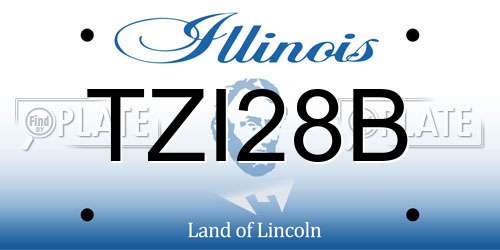 TZI28B Illinois License Plate