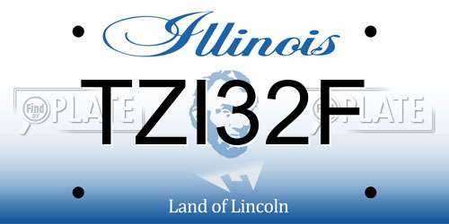 TZI32F Illinois License Plate