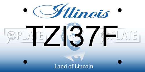 TZI37F Illinois License Plate