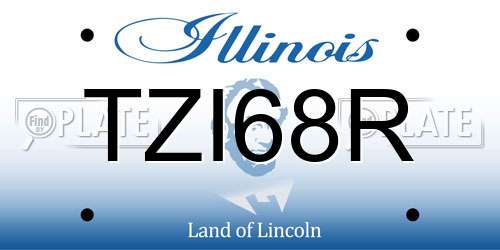 TZI68R Illinois License Plate