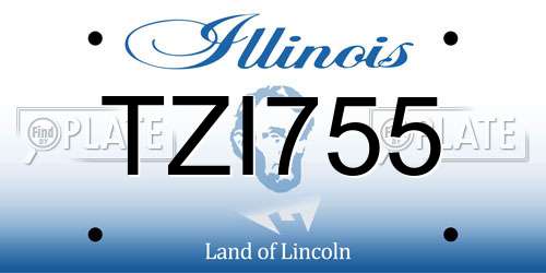 TZI755 Illinois License Plate