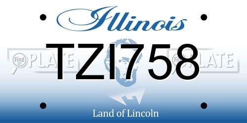 TZI758 Illinois License Plate
