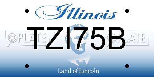TZI75B Illinois License Plate