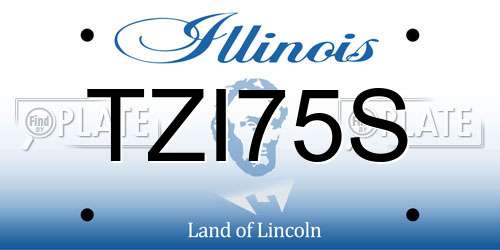 TZI75S Illinois License Plate
