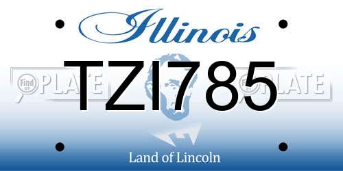 TZI785 Illinois License Plate