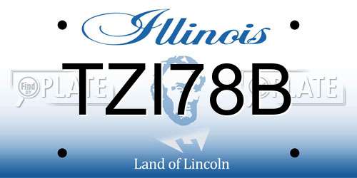 TZI78B Illinois License Plate