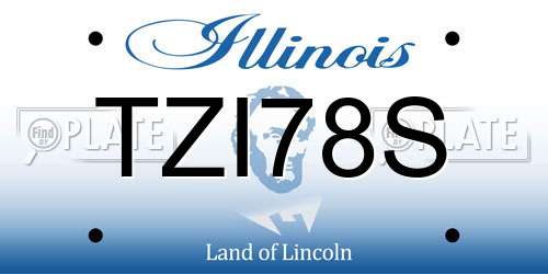 TZI78S Illinois License Plate